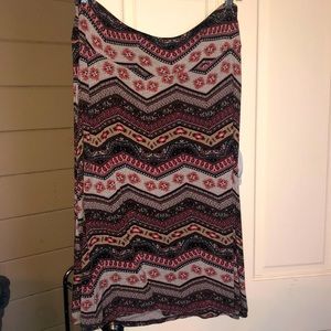 Aztec knee length skirt